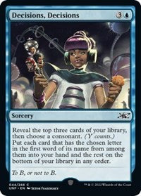 Magic: The Gathering - Unfinity - Decisions, Decisions (Foil) - Common/044 Lightly Played