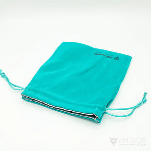 Satin Lined Velvet Bag - Medium Teal (5" x 6.5")