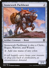 Magic: The Gathering Single - Zendikar Rising - Stonework Packbeast Common/255 Lightly Played