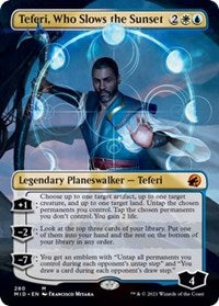 Magic: The Gathering - Innistrad: Midnight Hunt - Teferi, Who Slows the Sunset (Borderless) Mythic/280 Lightly Played