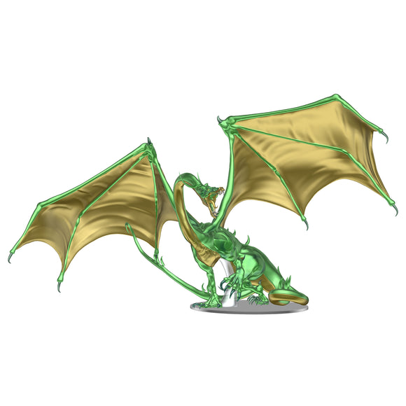 Dungeons & Dragons Fantasy Miniatures: Icons of the Realms Adult Emerald Dragon Premium Figure