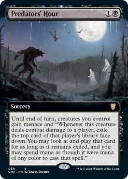 Magic: The Gathering - Innistrad: Crimson Vow - Predators' Hour (Extended Art) Rare/059 Lightly Played