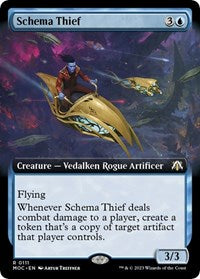 Magic: The Gathering Single - March of the Machine Commander - Schema Thief (Extended Art) - Rare/0111 - Lightly Played