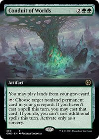 Magic: The Gathering Single - Phyrexia: All Will Be One - Conduit of Worlds (Extended Art) - FOIL Rare/390 Lightly Played