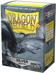 Dragon Shield Sleeves: Standard- Matte Non-Glare Silver (100 ct.)