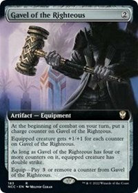 Magic: The Gathering Single - Commander: Streets of New Capenna - Gavel of the Righteous (Extended Art) Rare/183 Lightly Played