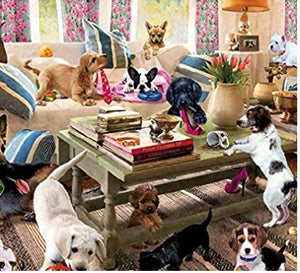 Paws Gone Wild - Livingroom Rompers Puzzle, 550-Piece