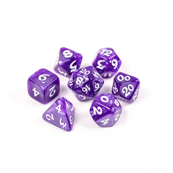 7 Piece RPG Set - Elessia Essentials - Purple with White
