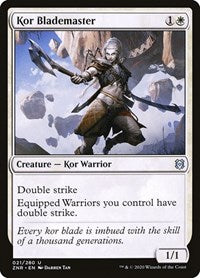 Magic: The Gathering Single - Zendikar Rising - Kor Blademaster - Uncommon/021 Lightly Played