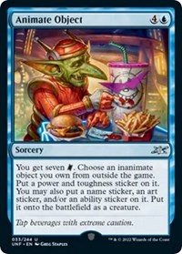 Magic: The Gathering - Unfinity - Animate Object - Uncommon/033 Lightly Played