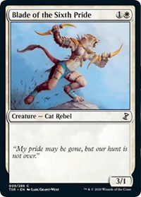 Magic: The Gathering - Time Spiral: Remastered - Blade of the Sixth Pride (Foil) - Common/009 Lightly Played