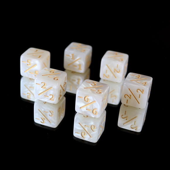 Negative 6 Piece Counter Set - Pearl for MTG