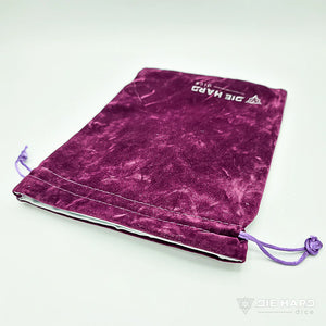 Satin Lined Velvet Bag - Large Purple (7.5" x 10")