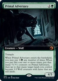 Magic: The Gathering - Innistrad: Midnight Hunt - Primal Adversary FOIL Mythic/363 Lightly Played