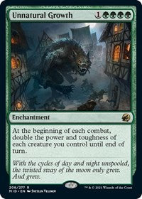 Magic: The Gathering - Innistrad: Midnight Hunt - Unnatural Growth Rare/321 Lightly Played