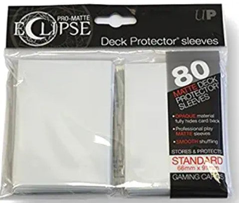 Deck Protectors: Pro-Matte- Eclipse White (80 count)