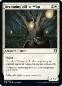 Magic: The Gathering Single - Commander Legends: Battle for Baldur's Gate - Beckoning Will-o'-Wisp - Uncommon/010 Lightly Played