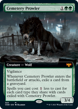 Magic: The Gathering - Innistrad: Crimson Vow - Cemetery Prowler (Extended Art) Mythic/385 Lightly Played