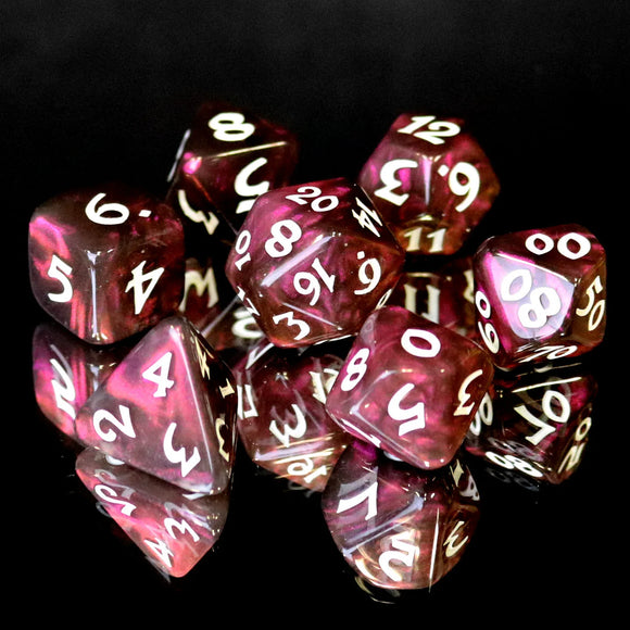 7 Piece RPG Set - Elessia Moonstone Inkswell with White