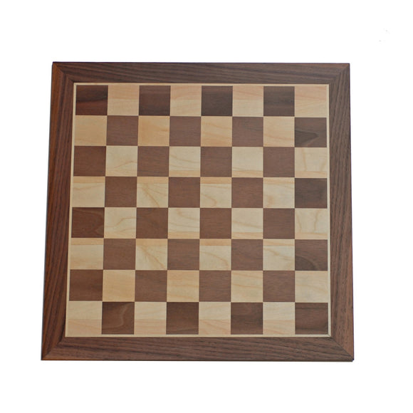 Deluxe Walnut Chess Board – 18 in.
