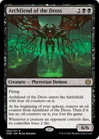 Magic: The Gathering Single - Phyrexia: All Will Be One - Archfiend of the Dross - FOIL Rare/082 Lightly Played