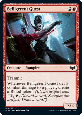 Magic: The Gathering - Innistrad: Crimson Vow - Belligerent Guest Common/144 Lightly Played
