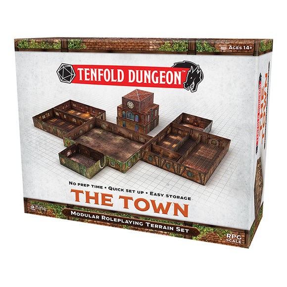 Tenfold Dungeon: Modular Roleplaying Terrain Set- The Town.