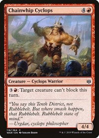 Magic: The Gathering - War of the Spark - Chainwhip Cyclops Common/118 Lightly Played