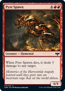 Magic: The Gathering - Innistrad: Crimson Vow - Pyre Spawn Common/173 Lightly Played