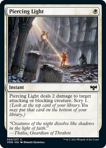 Magic: The Gathering - Innistrad: Crimson Vow - Piercing Light FOIL Common/030 Lightly Played