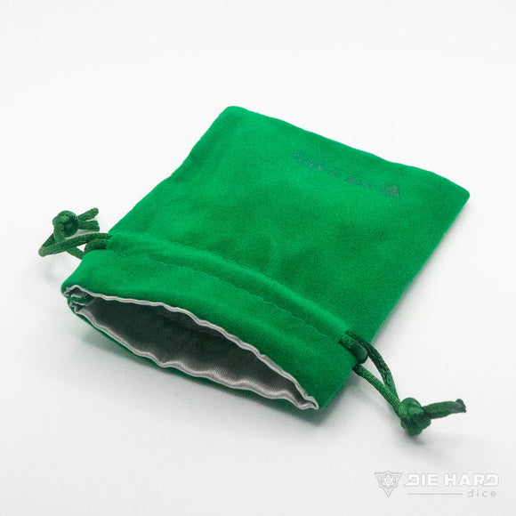 Satin Lined Velvet Bag - Small Blue Green (3
