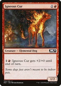 Magic: The Gathering - Core Set 2021 - Igneous Cur FOIL Common/153 Lightly Played