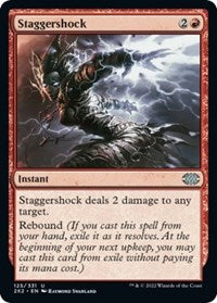 Magic: The Gathering Single - Double Masters 2022 - Staggershock - FOIL Uncommon/125 Lightly Played