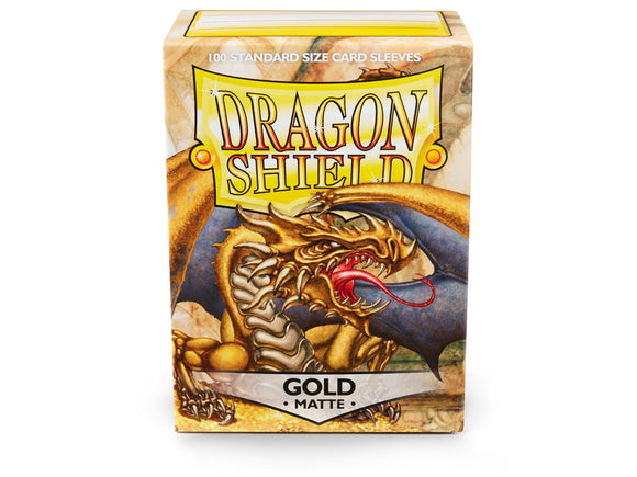 Dragon Shields: (100) Matte Gold Standard Sleeves
