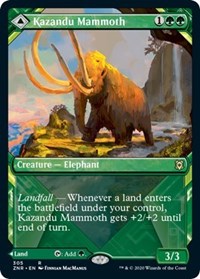Magic: The Gathering Single - Zendikar Rising - Kazandu Mammoth (Showcase) - Rare/305 Lightly Played