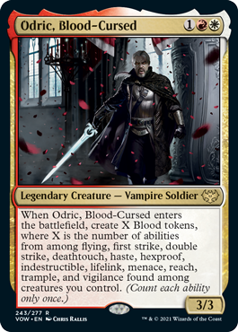 Magic: The Gathering - Innistrad: Crimson Vow - Odric, Blood-Cursed Rare/243 Lightly Played