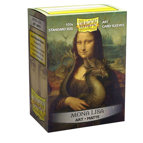 Dragon Shield Sleeves: Standard- Matte ‘Mona Lisa’ Art (100 ct.).