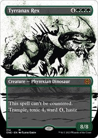 Magic: The Gathering Single - Phyrexia: All Will Be One - Tyrranax Rex (Showcase) - FOIL Rare/314 Lightly Played