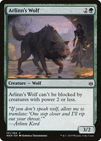 Magic: The Gathering - War of the Spark - Arlinn's Wolf Common/151 Lightly Played