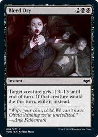 Magic: The Gathering Single - Innistrad: Crimson Vow - Bleed Dry (Foil) - Common/094 Lightly Played