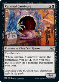 Magic: The Gathering - Unfinity - Carnival Carnivore (Foil) - Common/068 Lightly Played