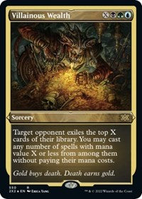 Magic: The Gathering Single - Double Masters 2022 - Villainous Wealth (Foil Etched) - Rare/550 Lightly Played