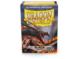 Dragon Shields: (100) Matte Black Standard Sleeves NON-GLARE