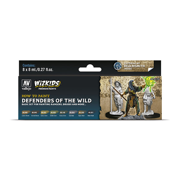 Wizkids Paints Set: Defenders of the Wild (8 colors), 8ml.