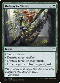 Magic: The Gathering - War of the Spark - Return to Nature Common/175 Lightly Played