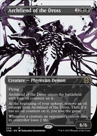 Magic: The Gathering Single - Phyrexia: All Will Be One - Archfiend of the Dross (Showcase) - Rare/304 Lightly Played