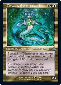 Magic: The Gathering Single - Dominaria Remastered - Tatyova, Benthic Druid (Retro Frame) - Uncommon/371 Lightly Played