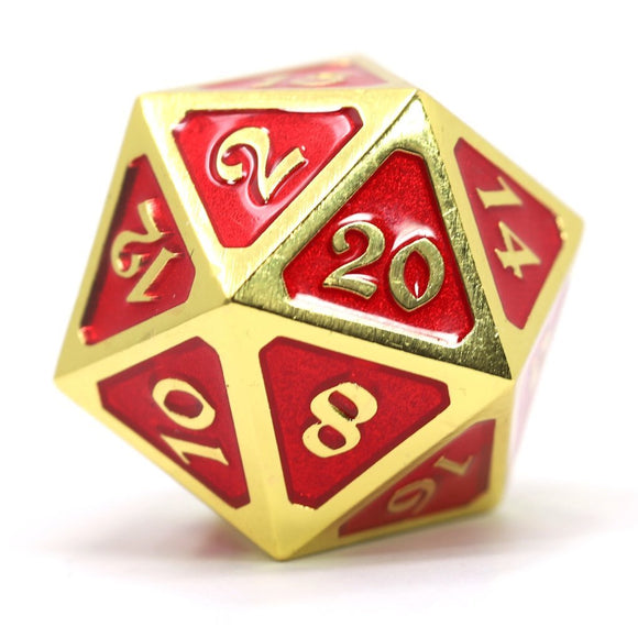 Dire d20 - Mythica Gold Ruby