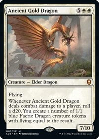 Magic: The Gathering Single - Commander Legends: Battle for Baldur's Gate - Ancient Gold Dragon (Foil) - Mythic/003 Lightly Played