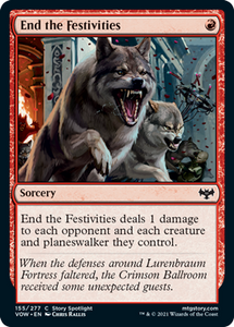 Magic: The Gathering - Innistrad: Crimson Vow - End the Festivities FOIL Common/155 Lightly Played